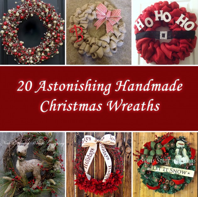 20 Astonishing Handmade Christmas Wreaths (0)