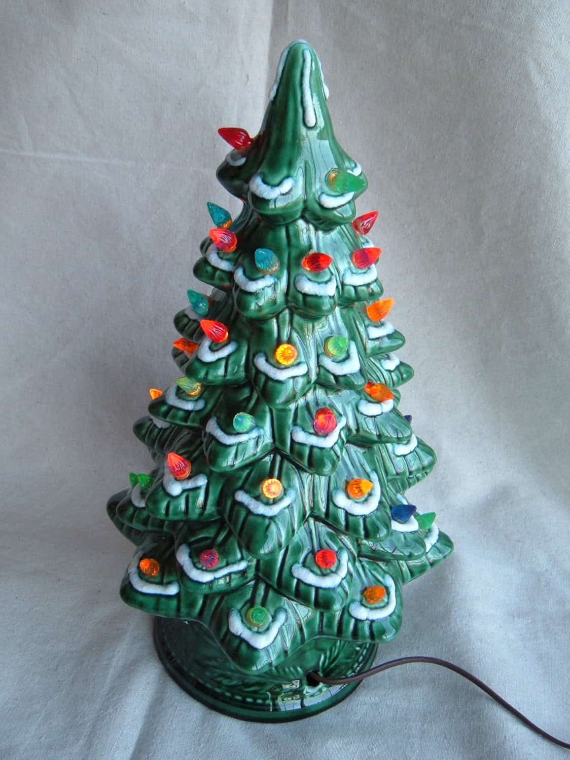 Vintage California Pottery 17 Inch Ceramic Christmas Glimmer Tree 20 Charming Vintage Christmas Decorations (12)
