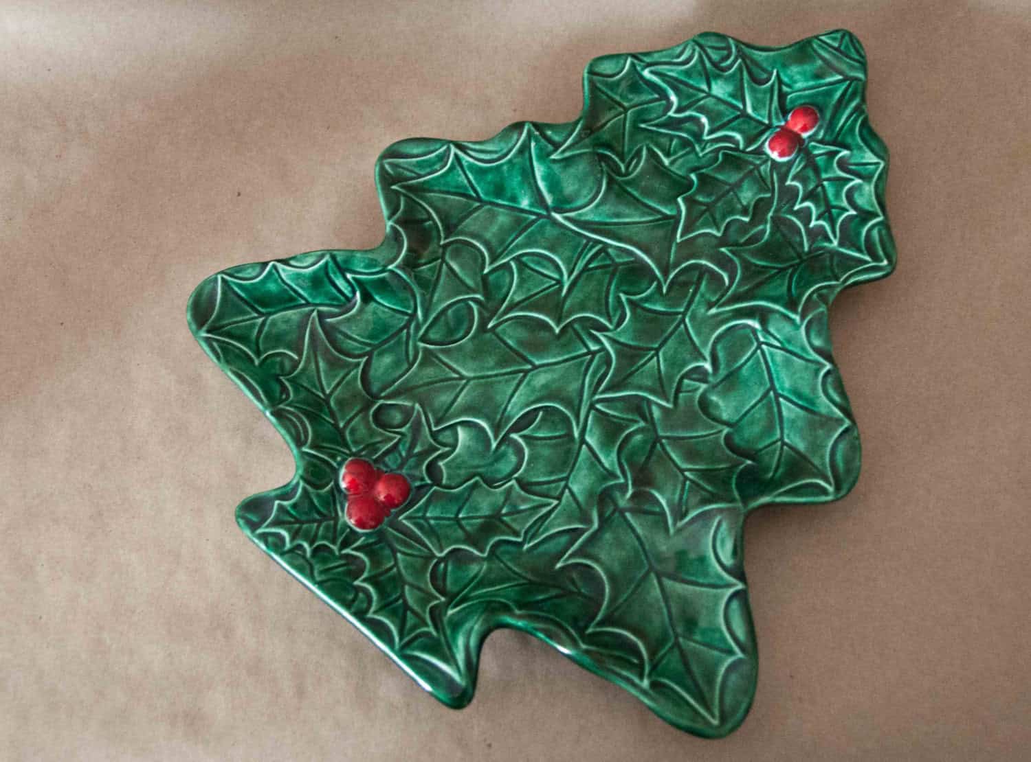 Vintage Handmade Christmas Tree Plate or Candy Dish 20 Charming Vintage Christmas Decorations (15)