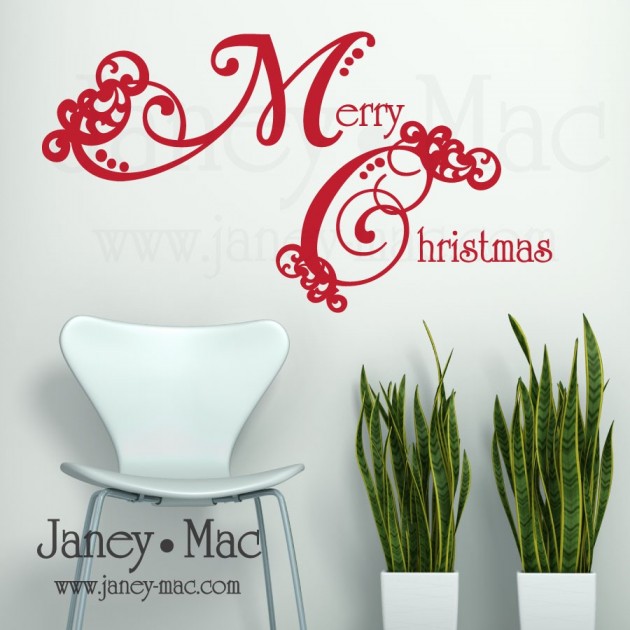 20 Creative Christmas Decorating Ideas with Decals (12)