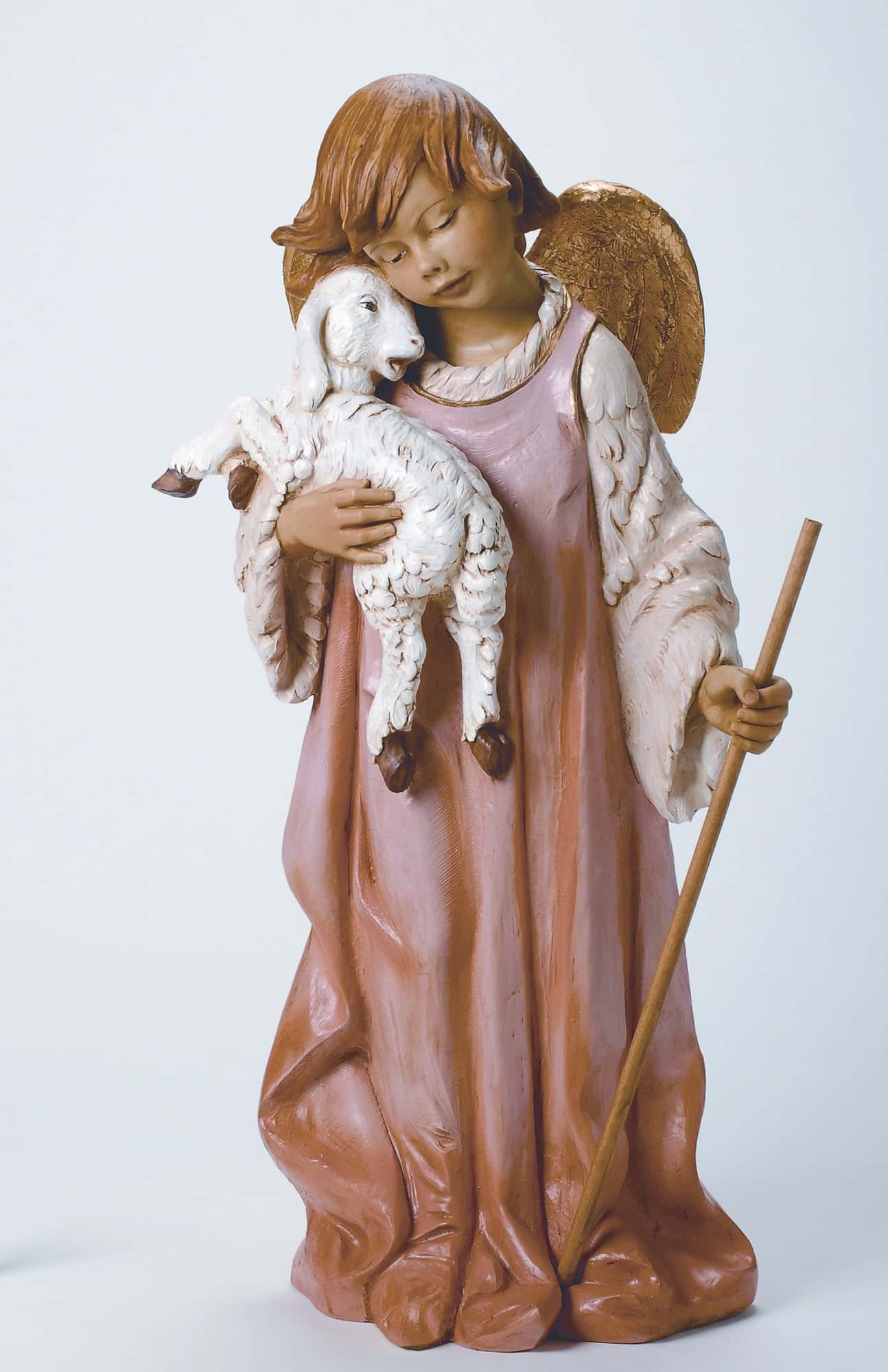 Fontanini 50″ Scale Little Shepherd Angel Figurine 20 Cute Outdoor Christmas Decorations (6)