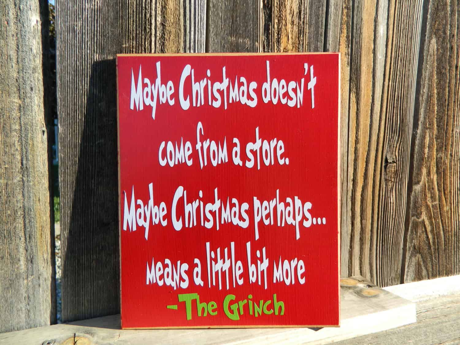 Christmas Sign-Grinch Board 25 Creative Christmas Sign Decorations (17)
