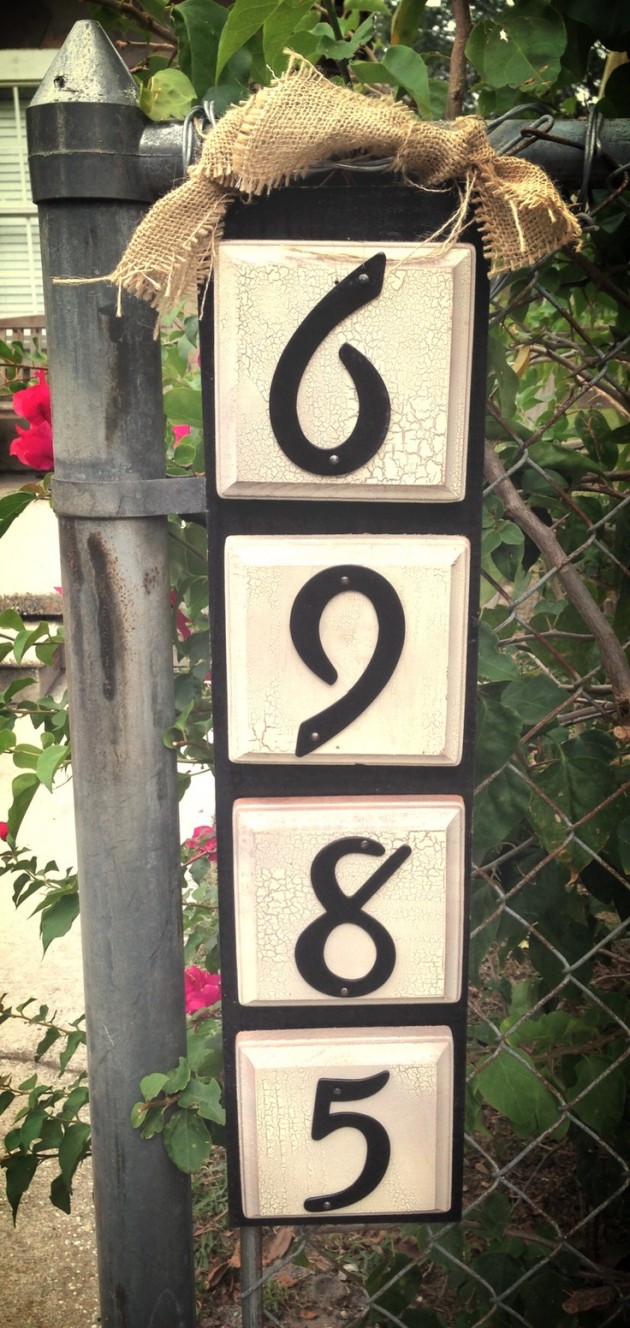 25 Creative DIY House Numbers  Ideas 