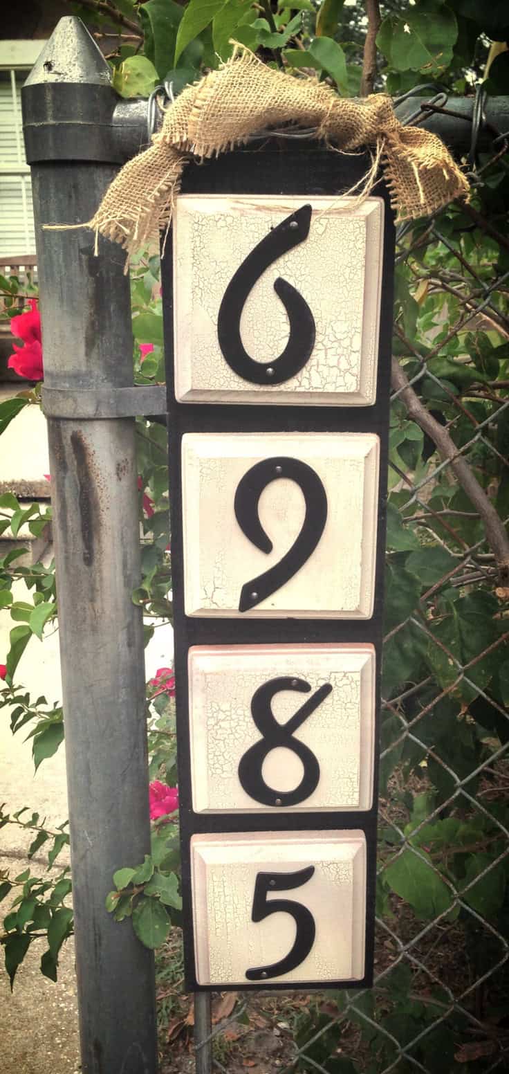 25 Creative DIY House Numbers Ideas 4
