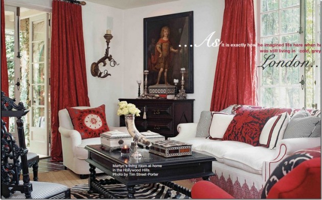 20 Alluring Holiday Inspired Red Drapes