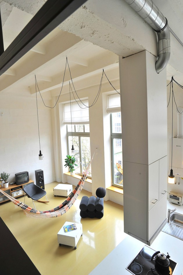 Sleek Loft Apartment in Former Radio Technics Factory in Vilnius, Lithuania