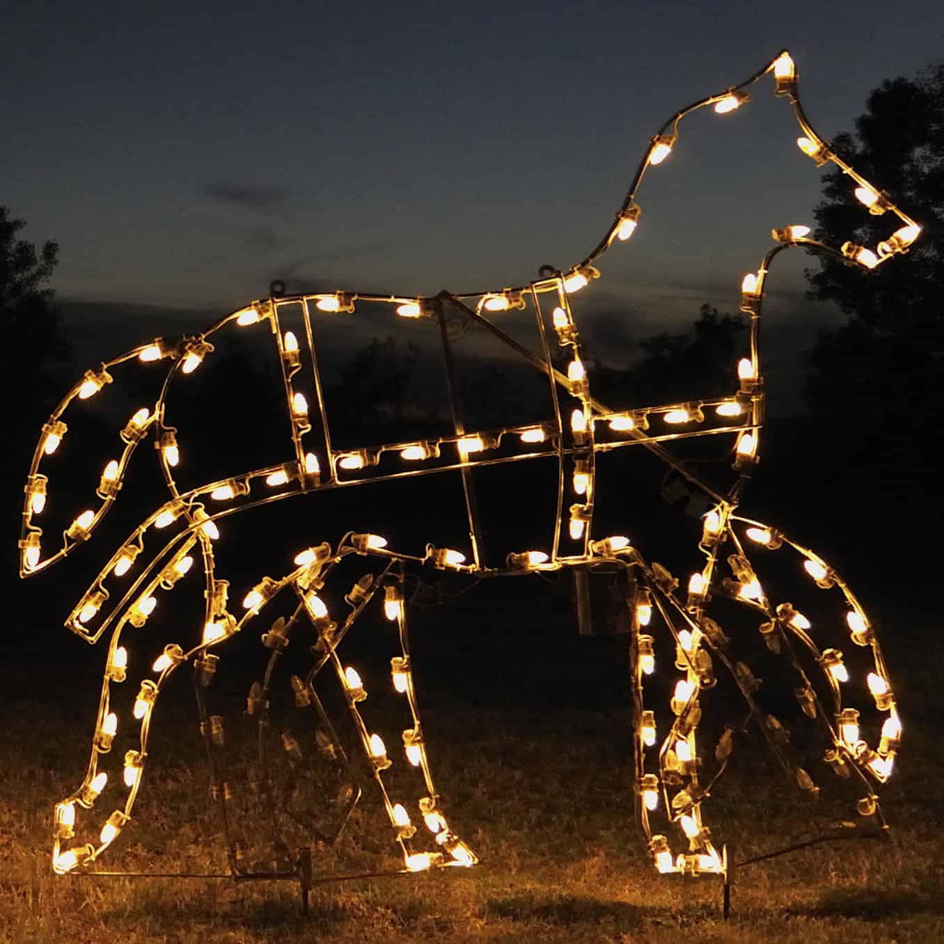 Animated Victorian Horse Light A Large Collection of Outdoor Christmas Light Displays (29)