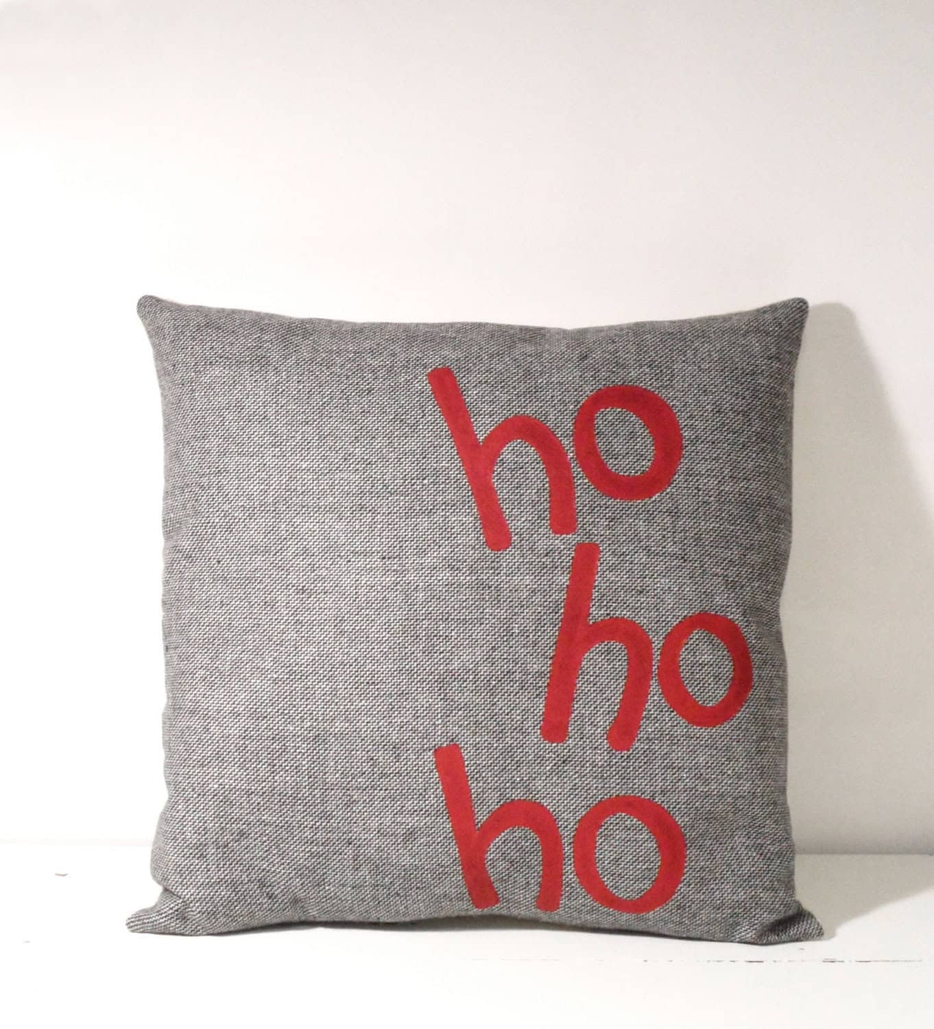 Ho Ho Ho Gray Christmas Pillow Another Collection of 17 Christmas Pillow Designs (12)