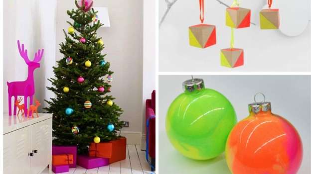 30 Chic Neon DIY Christmas Trees and Ornaments