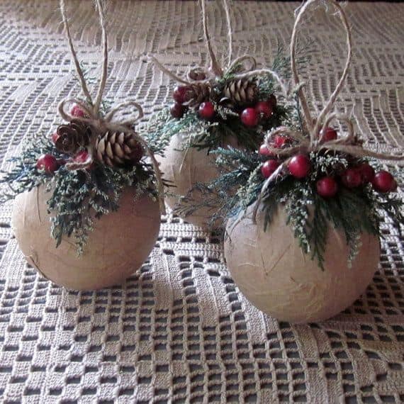 35 Rustic DIY Christmas Ornaments Ideas