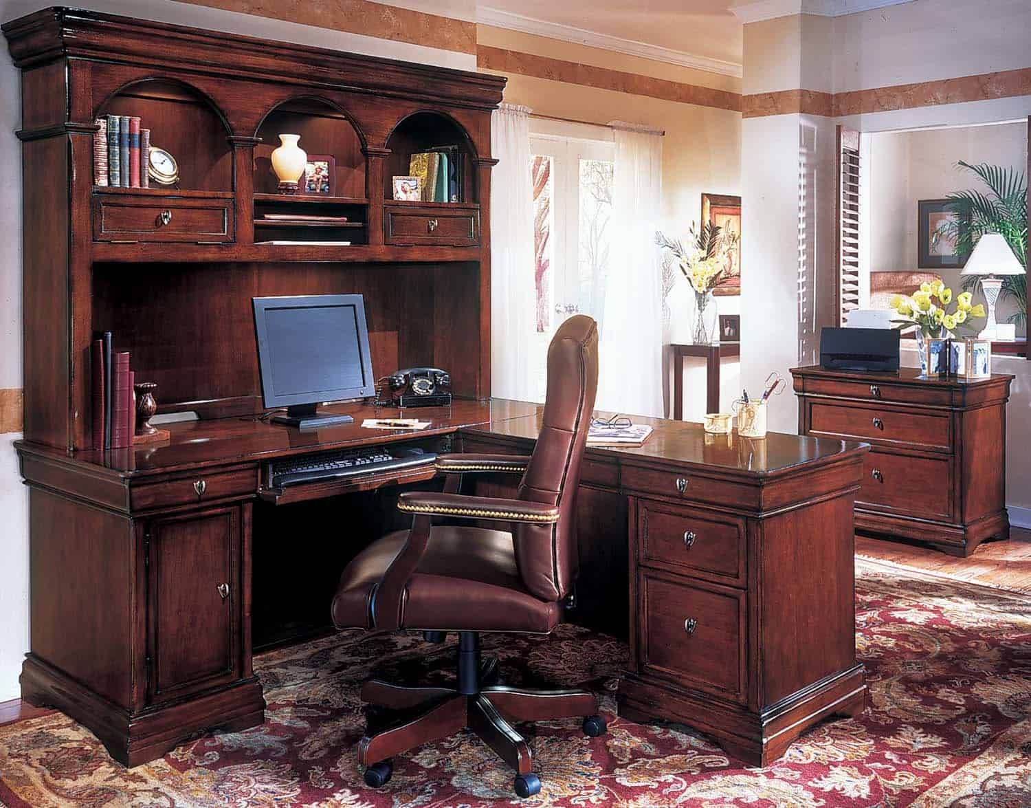 DMi Rue De Lyon L-Shape Computer Desk with Right Return 15 Elegant Office Suite Designs (13)