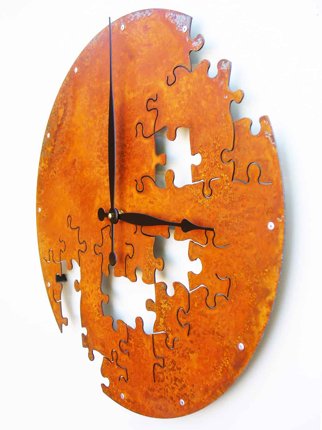Puzzle Wall Clock 20 Stunning & Unique Handmade Wall Clocks (17)