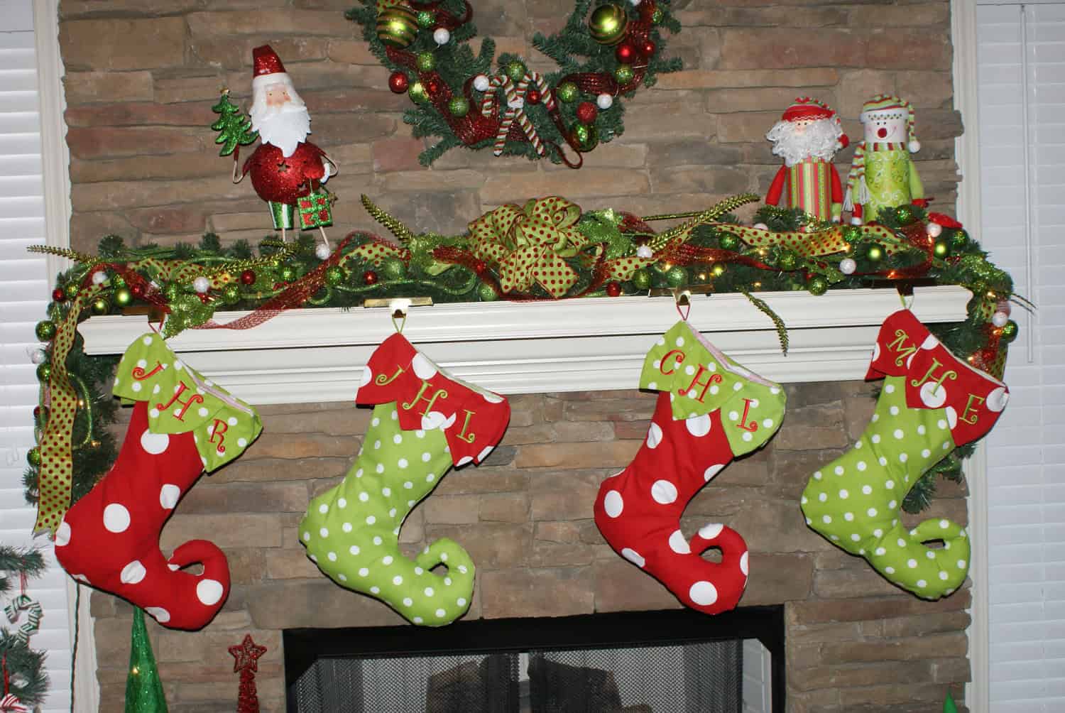 Christmas Stocking Curly Elf Toe Style Use Christmas Stockings as Christmas Decorations - 15 Designs (7)