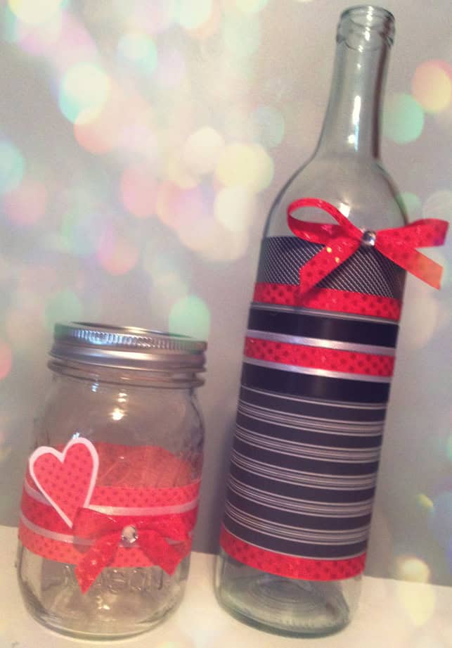Beautiful Valentine’s Day Mason Jars and Wine Bottles 12