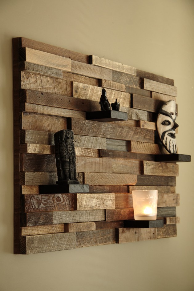 16 Magnificent Examples Of Reclaimed Wood Wall Art - Distressed Wood Wall Art Diy