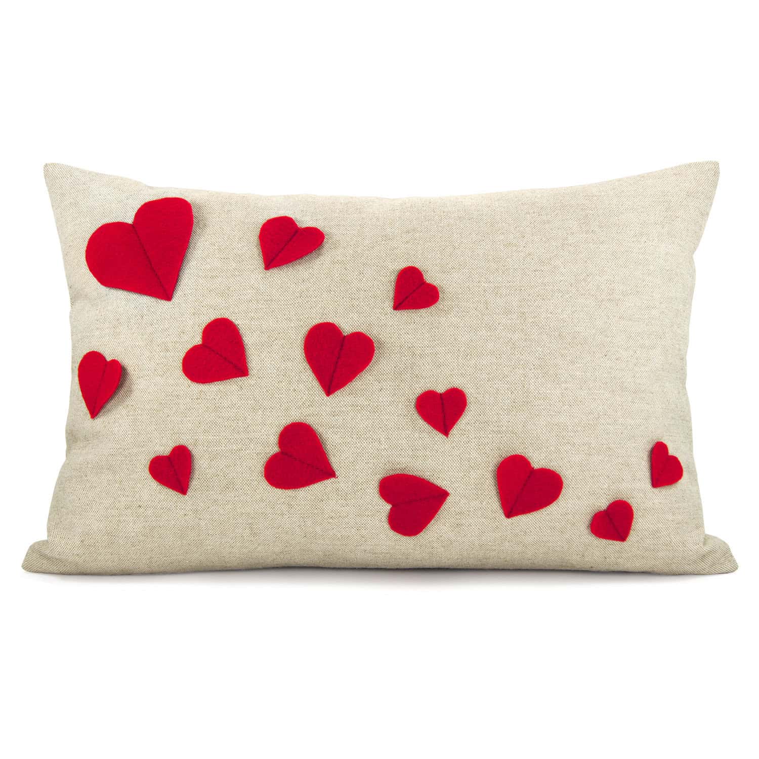 Growing hearts pillow cover 17 Fascinating Handmade Valentine's Day Pillow Designs (3)