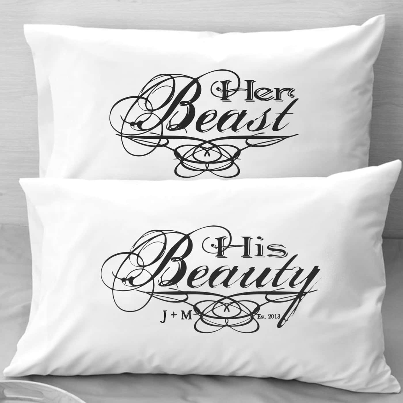 Couples Pillow Cases 17 Fascinating Handmade Valentine's Day Pillow Designs (6)