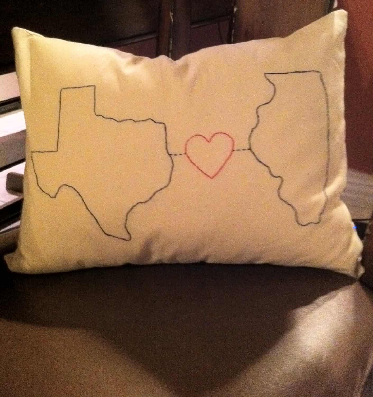 State Love Valentine Pillow 17 Fascinating Handmade Valentine's Day Pillow Designs (9)
