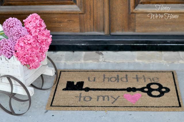 DIY Lovely Valentine’s Door Mat 18