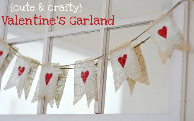 Gorgeous Burlap Valentine’s Garland 18