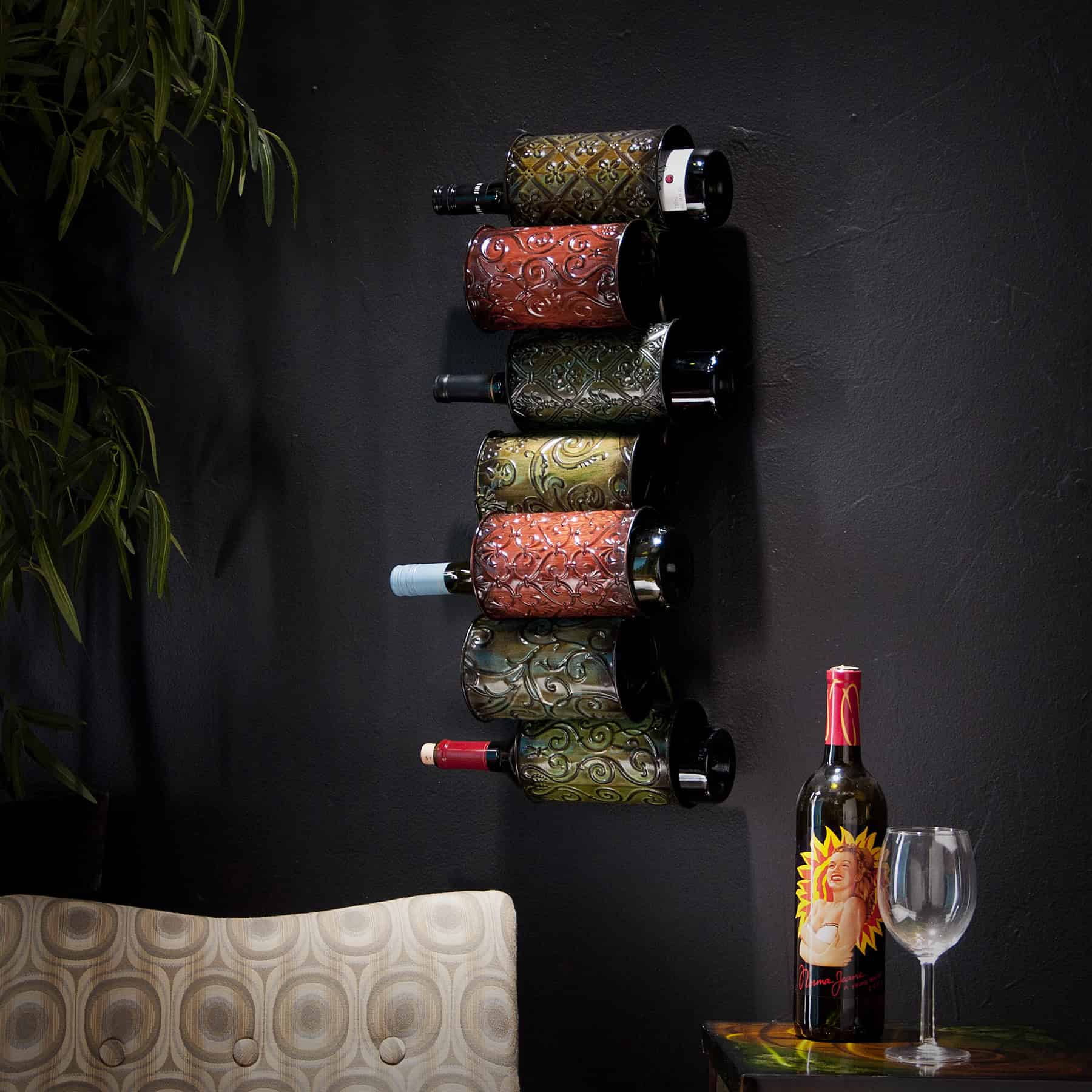 Vigo 7 Bottle Wall Mounted Wine Rack 19 Elegant Wine Rack Design Ideas (14)