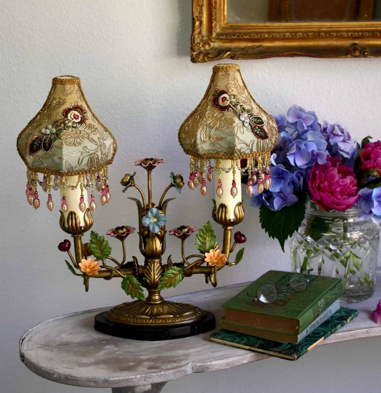 INCREDIBLE Flower Tole Vintage Lamp Candelabra 20 Creative and Unique Lighting Designs (13)