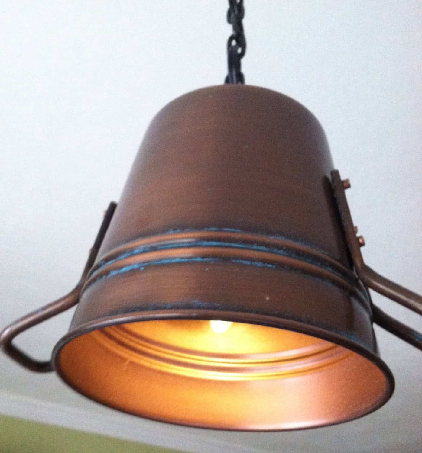 Rustic Copper Pail Pendant Light 20 Creative and Unique Lighting Designs (8)