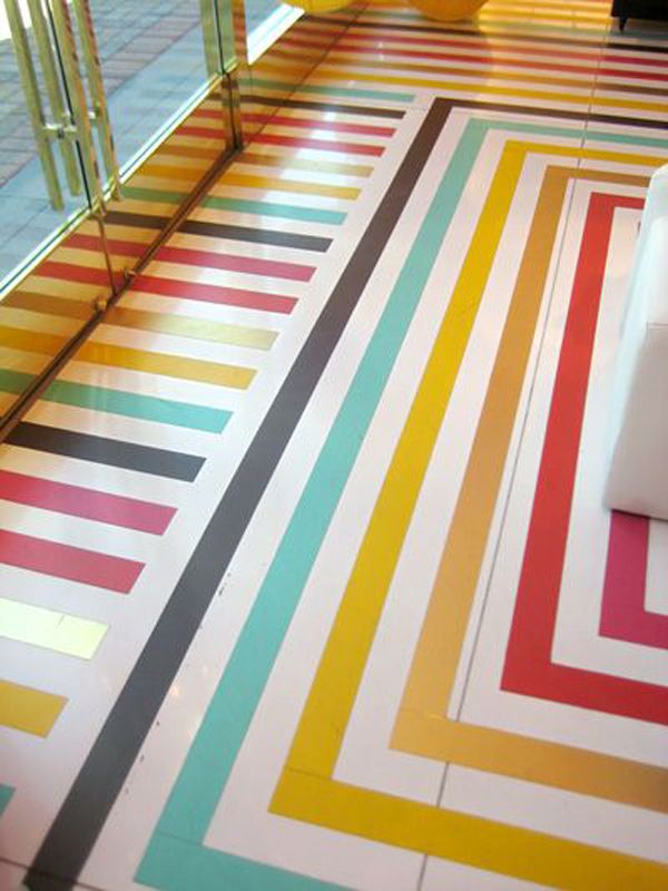 20 Colorful Floor Designs