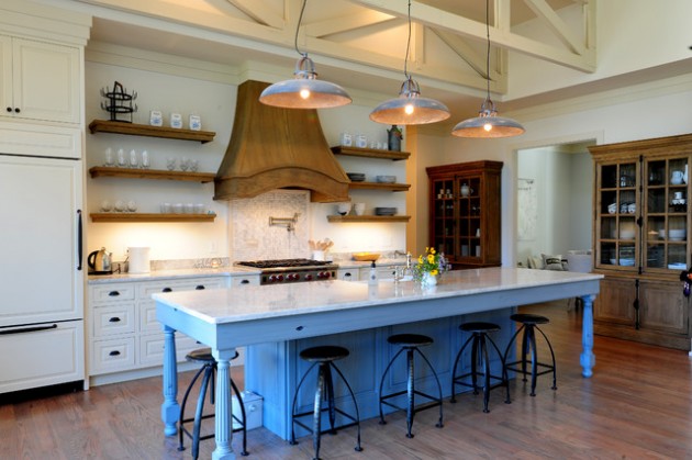 22 Industrial Kitchen Island Designs For Retro Look of the Kitchen