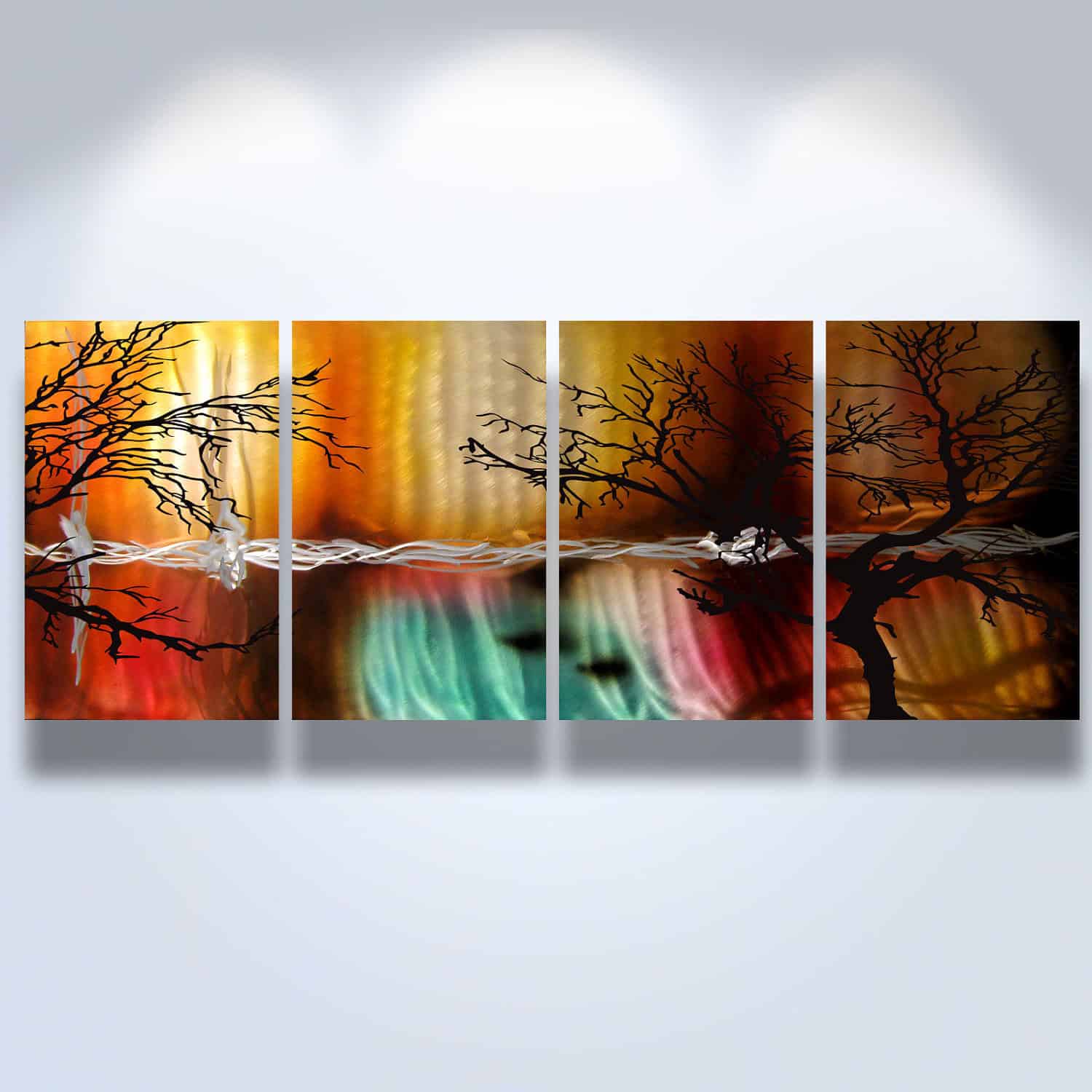 Tree in Silhouette 25 Fascinating Handmade Metal Wall Art Pieces (21)