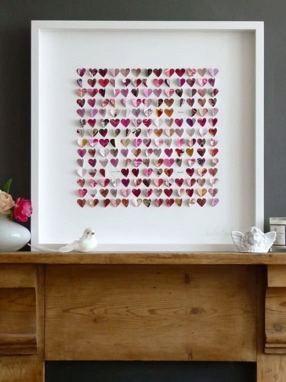 30 Loving DIY Valentine’s Day Wall Art Ideas