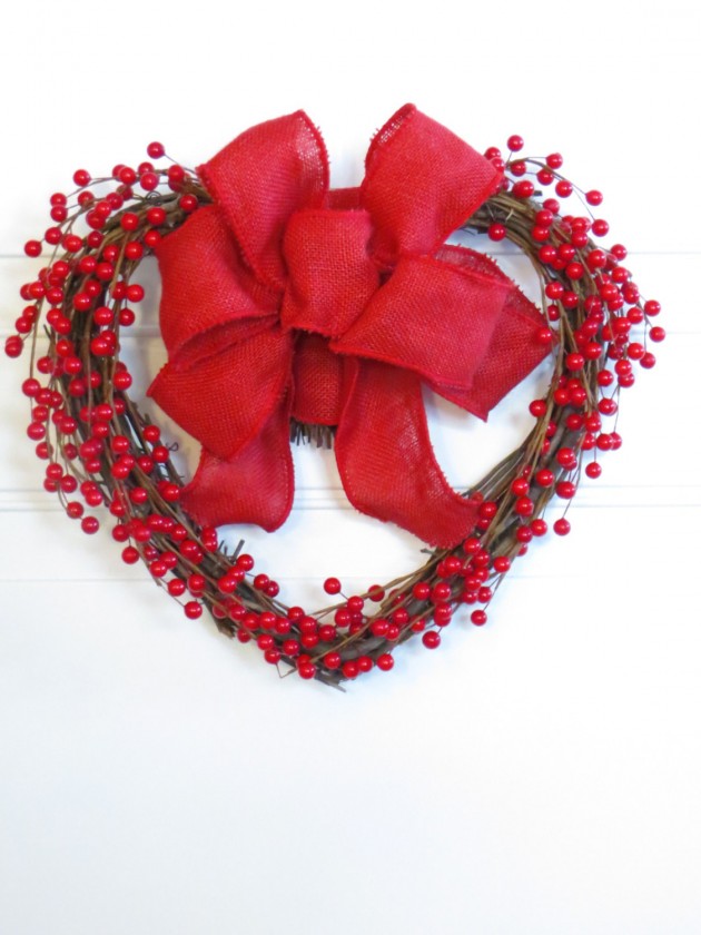 28 Lovely Handmade Valentine's Wreath Designs