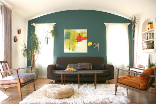 30 Great Design Ideas of Living Rooms With Accented Walls