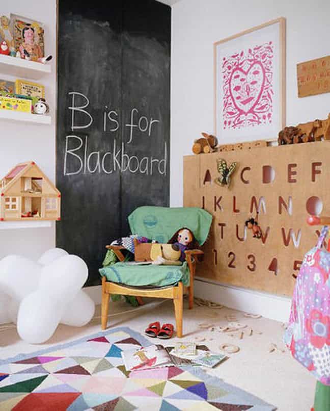 30 Fun Chalkboard Paint Ideas for Kids Room 4