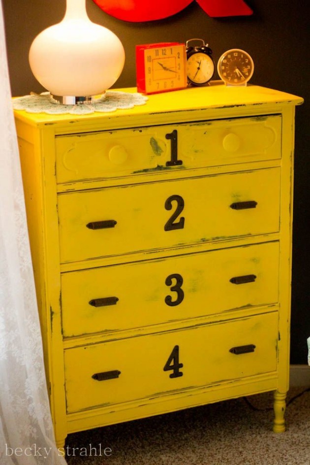 Expressive Yellow Painted Furniture Ideas, Yellow Dresser Ideas