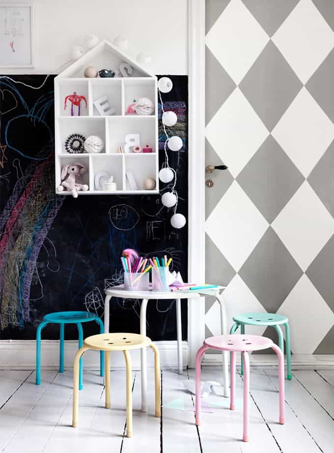 30 Fun Chalkboard Paint Ideas for Kids Room 5