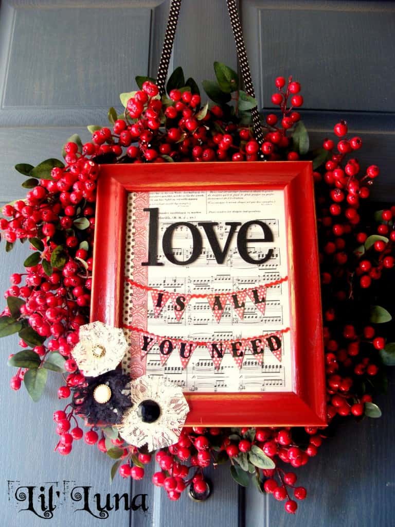 Awesome Valentines Wreath with Frame 5