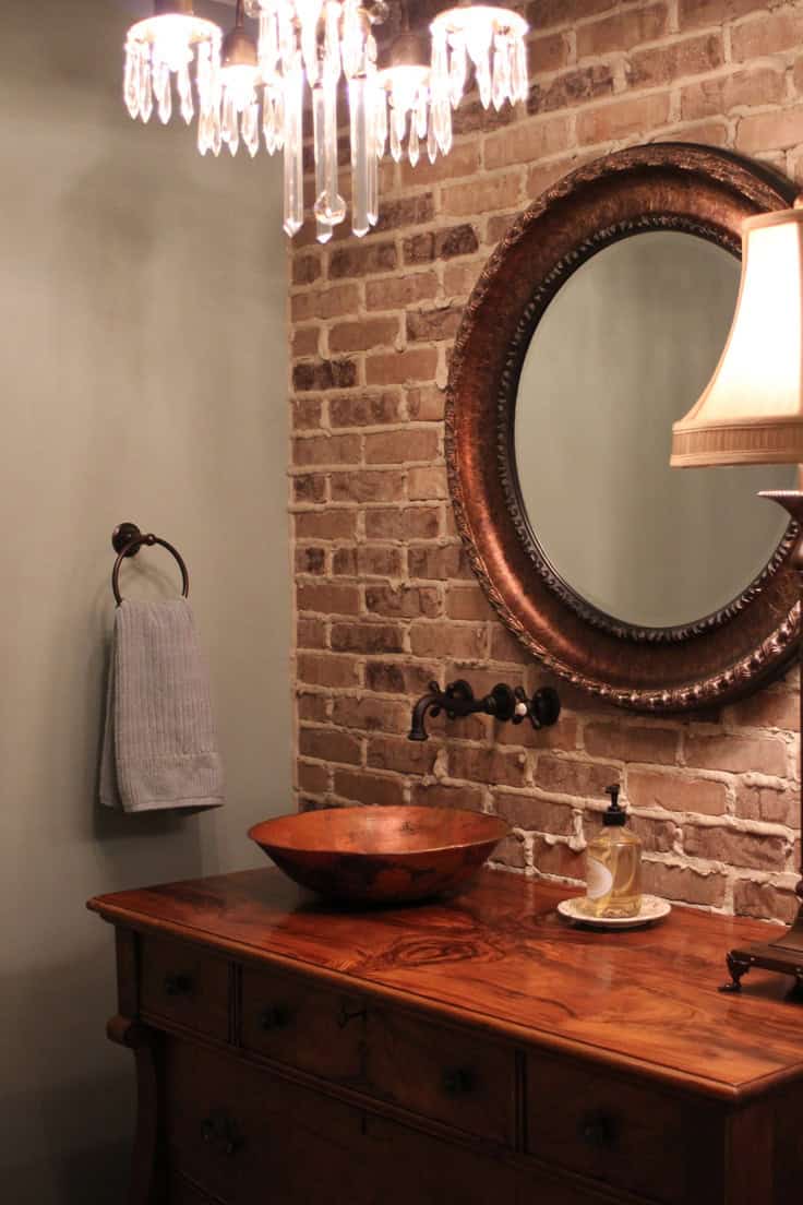 25 Chic Bathrooms With Brick Walls 7