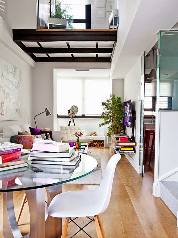 A feminine and unique mini loft in Madrid