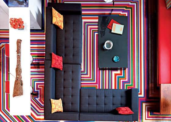 20 Colorful Floor Designs