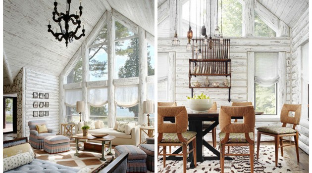 Magical White Cabin Interior Design by the Lake