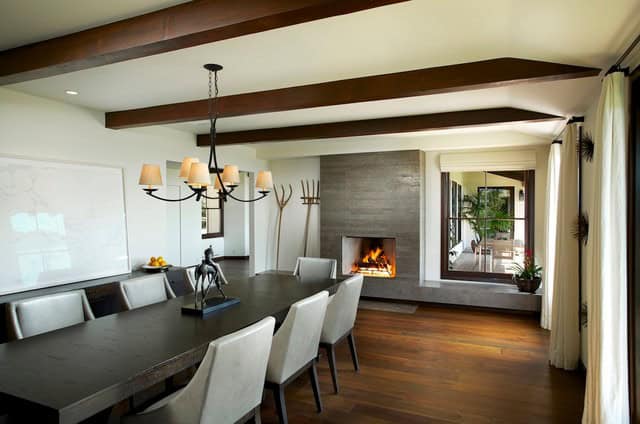 21 Attractive Dining Room FIreplace Ideas for Pleasant Ambience 11