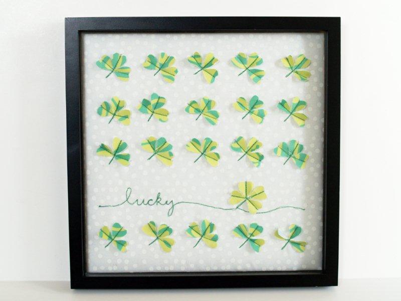 Fabric Lucky Clover Specimen Art 155