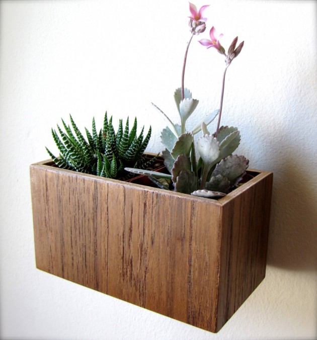 16 Minimalistic Handmade Wooden Planter Designs (9)