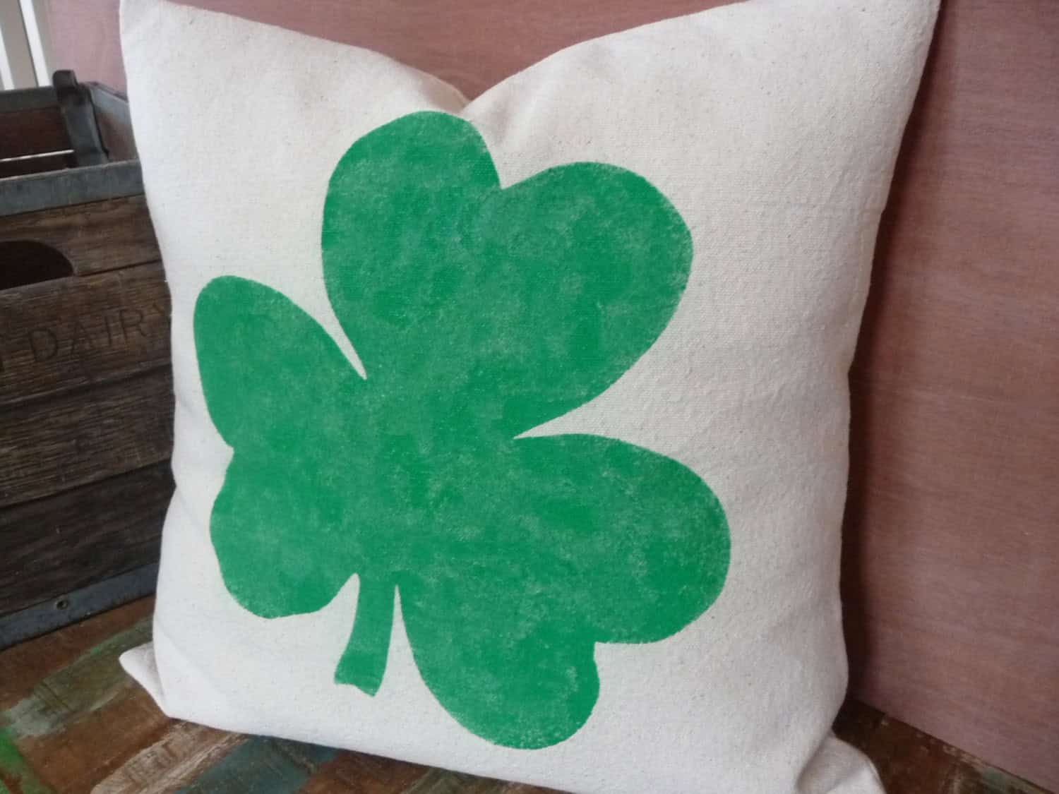 Shamrock Pillow Cover Buy it here: www.etsy.com