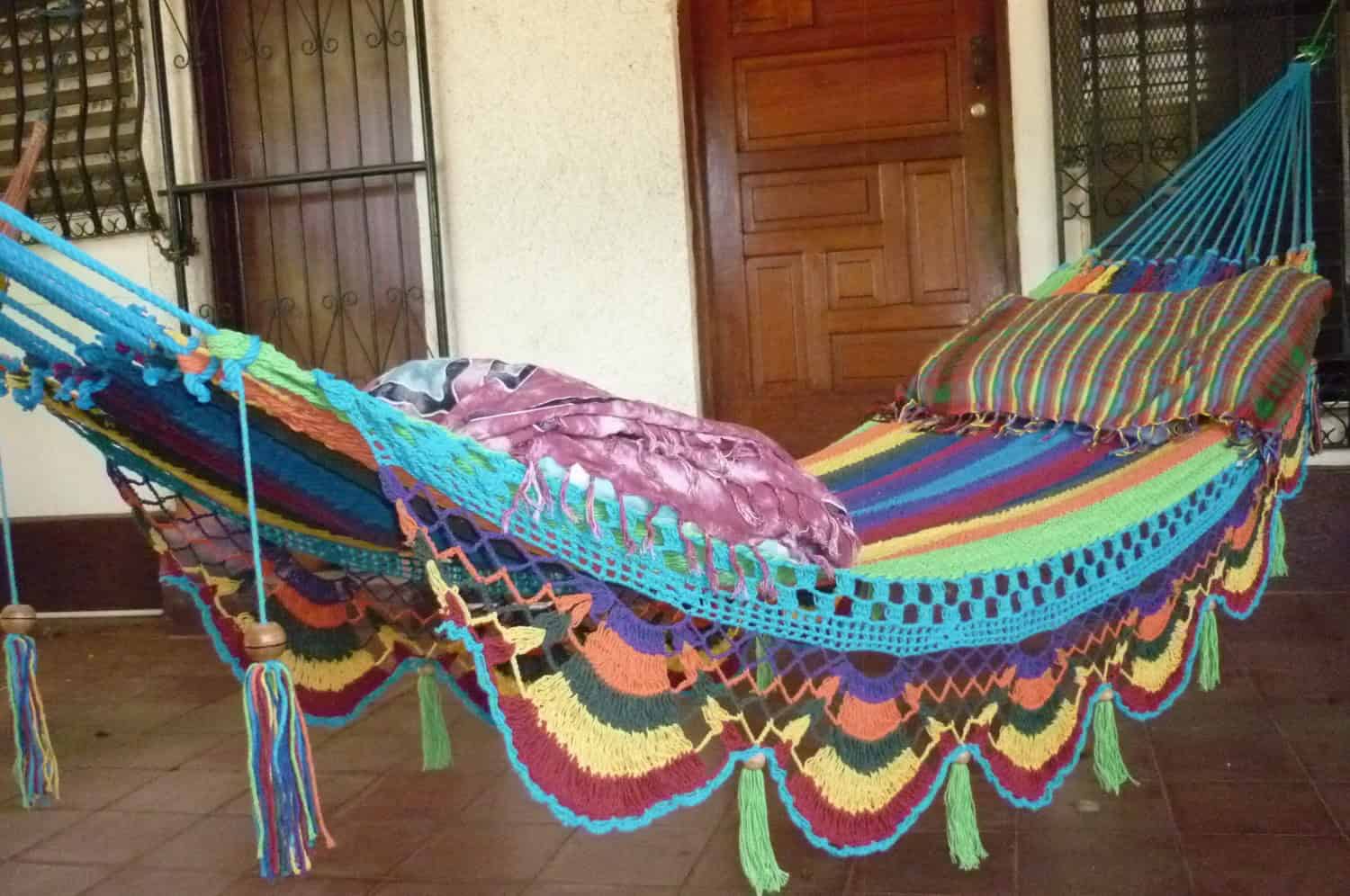 Beautiful Turquoise Double Hammock hand-woven Natural Cotton Buy it here: www.etsy.com