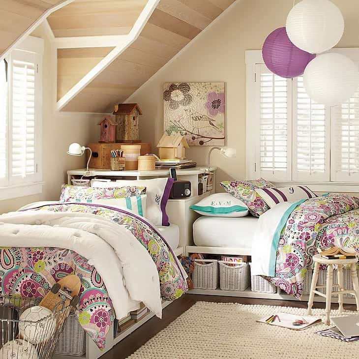 22 Adorable Girls Shared Bedroom Designs 19
