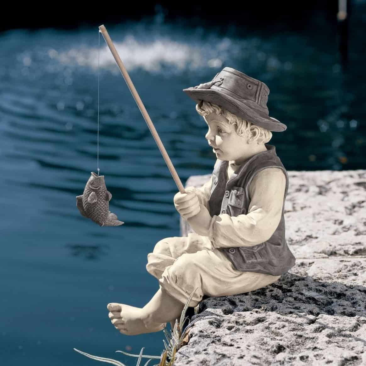 Frederic The Little Fisherman of Avignon Statue 24 Diverse Garden Statue Decorations For This Spring (20)