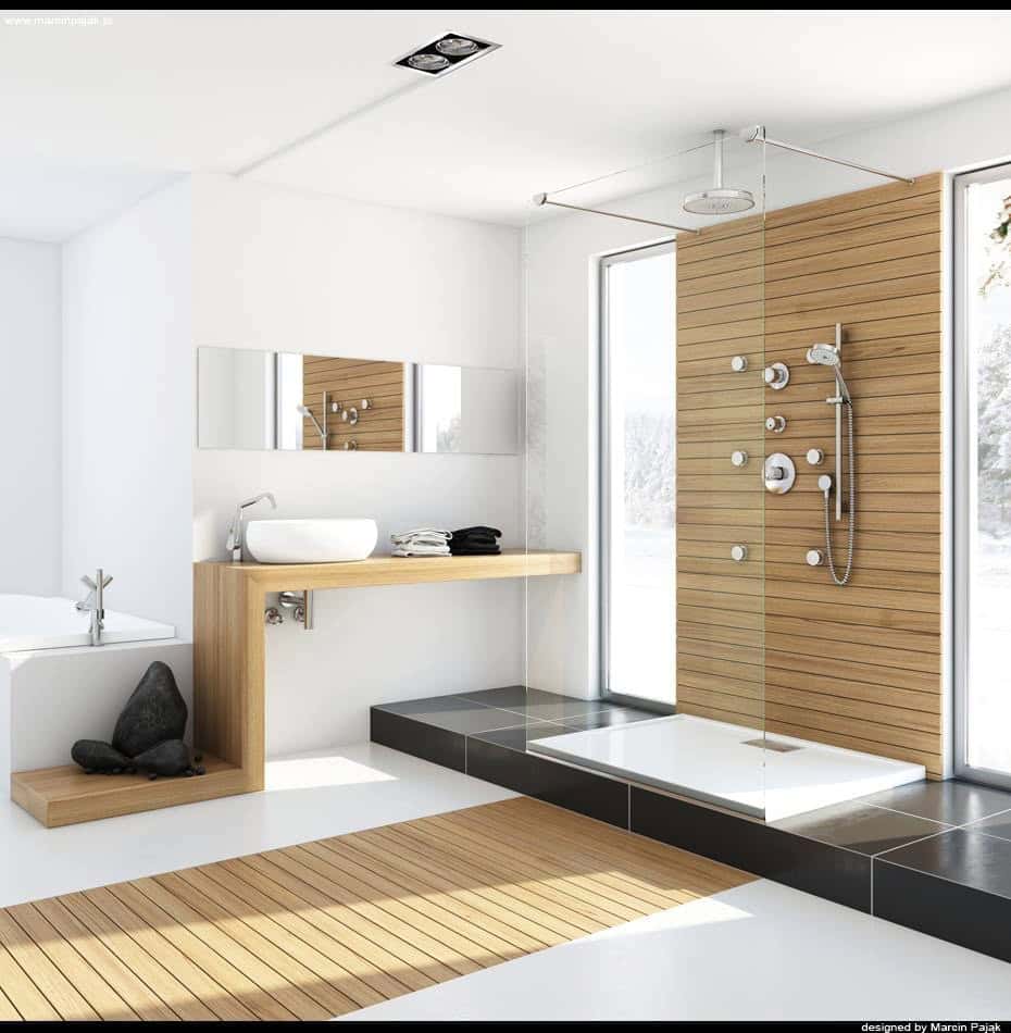 18 Exquisite Contemporary Wooden Bathroom Design Ideas 1