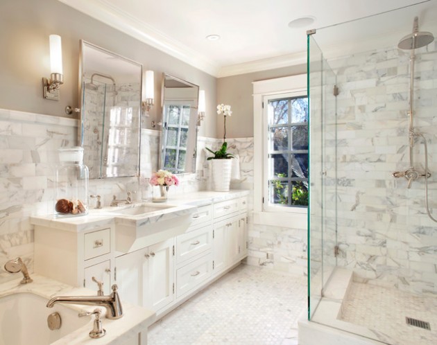 27 Exquisite Marble Bathroom Design Ideas